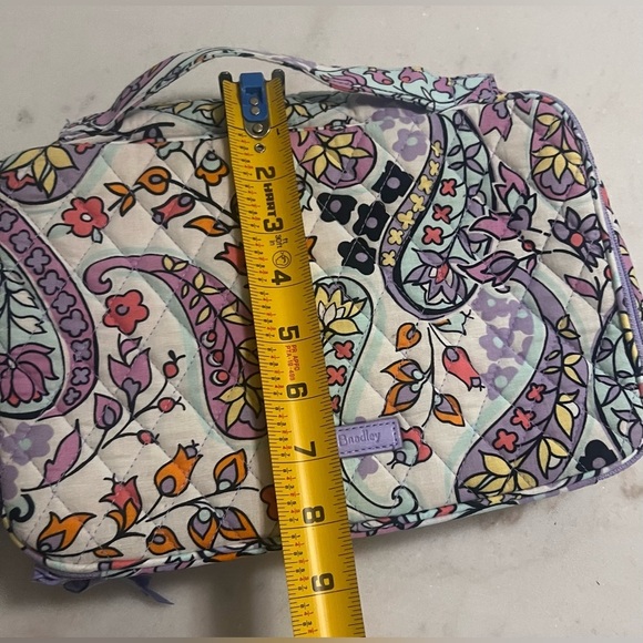 Vera Bradley Purple Paisley Blush and Brush Cosmetic Makeup Bag Double Sided - Picture 7 of 7